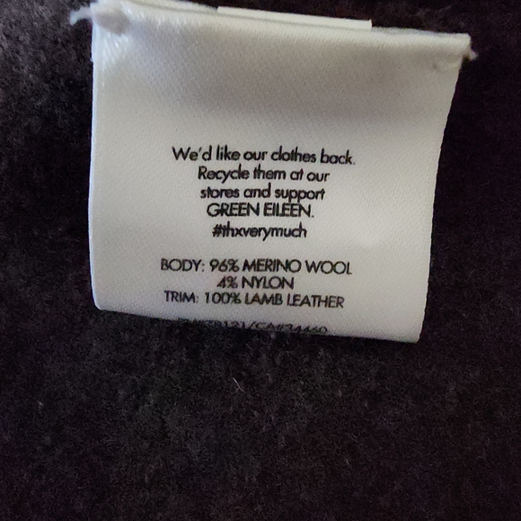 Eileen Fisher merino wool & suede sweater blazer - Picture 5 of 5